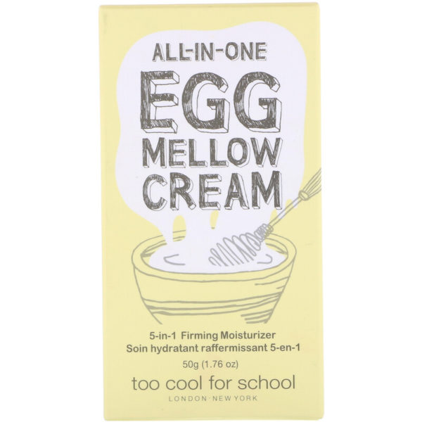 All-in-One Egg Mellow Cream، مرطب لشد البشرة 5 في 1، 1.76 أوقية (50 غرام) Too Cool for School من متجر روزا في فلسطين