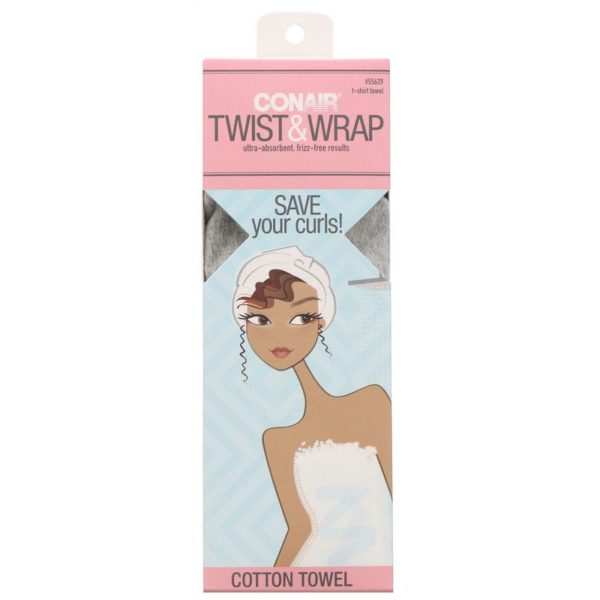 منشفة قطنية Twist & Wrap، عدد منشفة واحدة Conair من متجر روزا في فلسطين