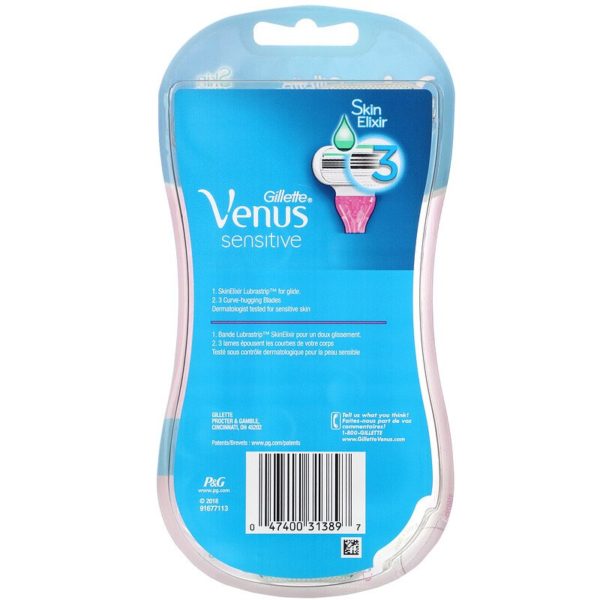 3 شفرات حلاقة SkinElixir من Venus للبشرة الحساسة Gillette من متجر روزا في فلسطين