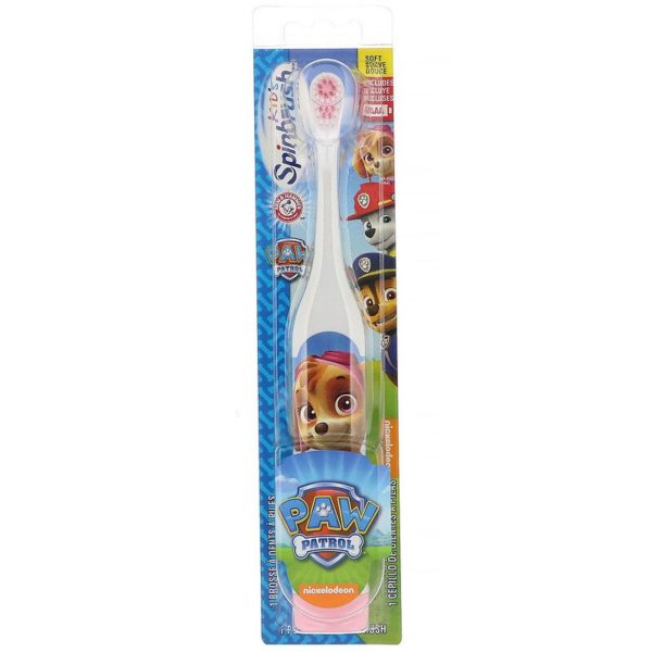 Spinbrush للأطفال، فرشاة من Paw Patrol، ناعمة ، فرشاة أسنان واحدة تعمل بالبطارية Arm & Hammer من متجر روزا في فلسطين