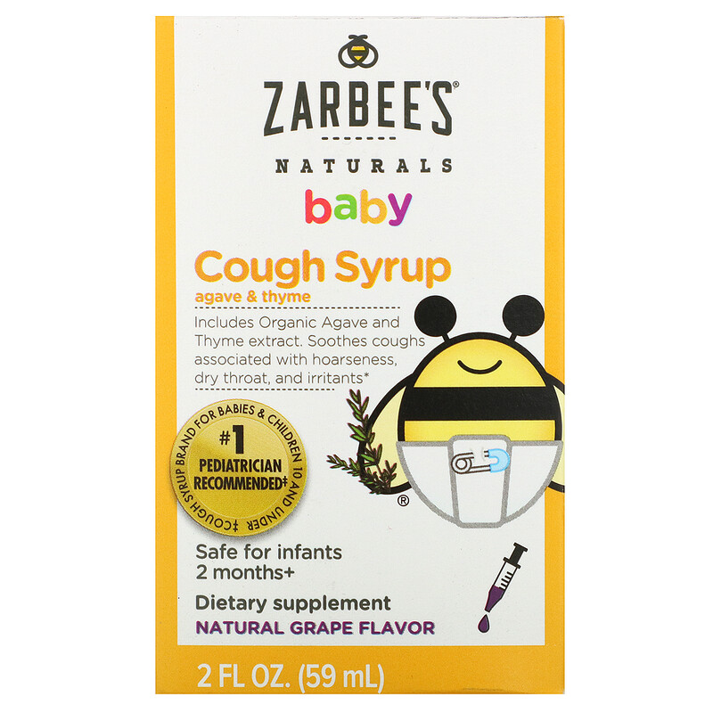 Zarbee S Baby Cough Syrup Agave Thyme Natural Grape Flavor 2 Fl Oz 59 Ml Ù…ØªØ¬Ø± Ø±ÙˆØ²Ø§