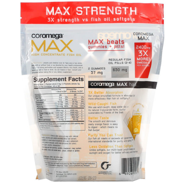 Max High Concentrate Omega-3 Fish Oil