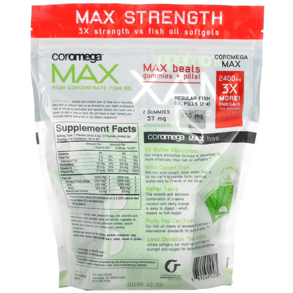 Max High Concentrate Omega-3 Fish Oil