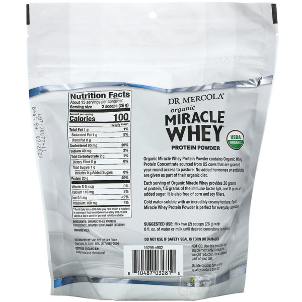 Organic Miracle Whey Protein Powder