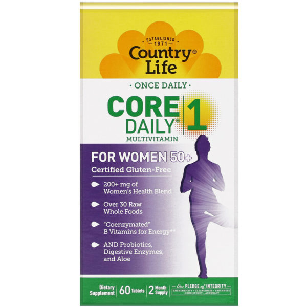 Core Daily-1 فيتامينات متعددة للنساء 50+، 60 قرص  من متجر روزا في فلسطين