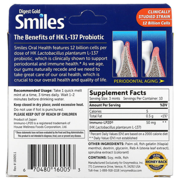 Digest Gold Smiles Oral Health Probiotic