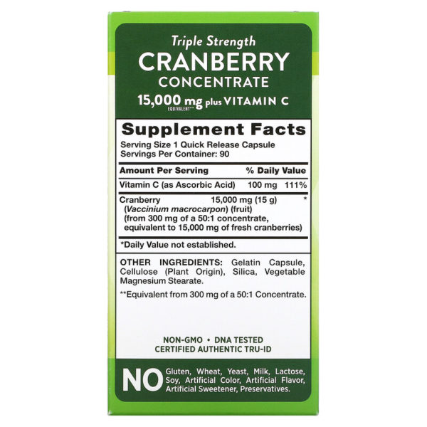 Triple Strength Cranberry Concentrate Plus Vitamin C