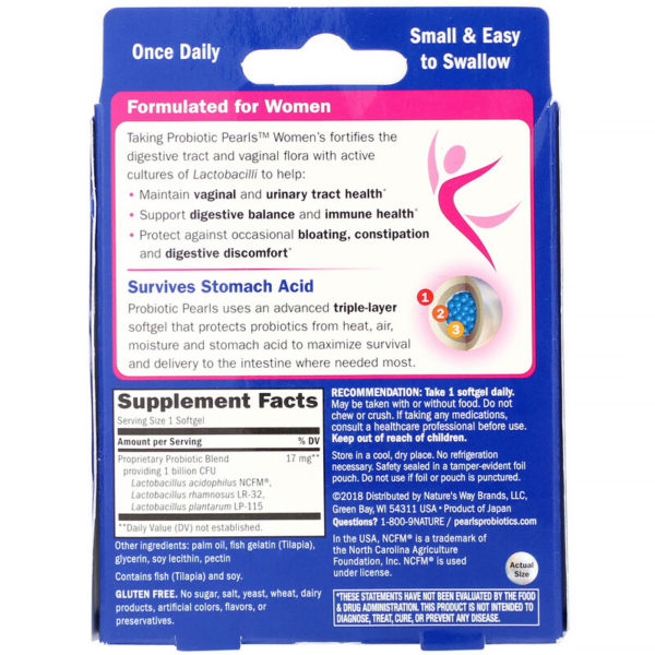 Probiotic Pearls للنساء، لصحة المهبل والجهاز الهضمي، 30 كبسولة هلامية  من متجر روزا في فلسطين