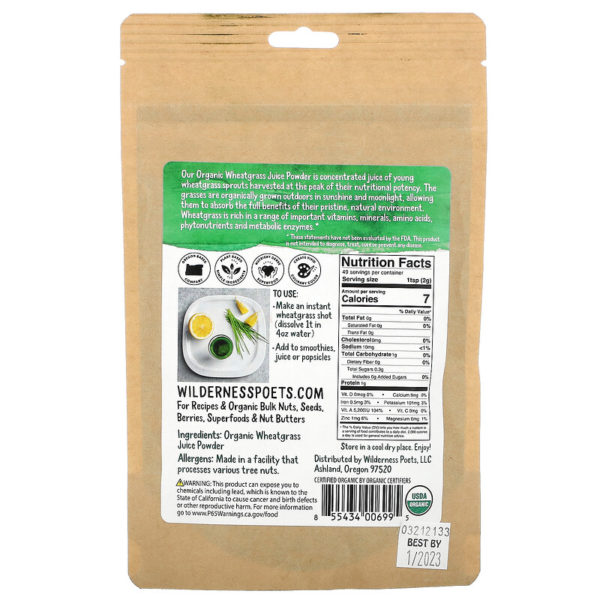 Organic Wheatgrass Juice Powder