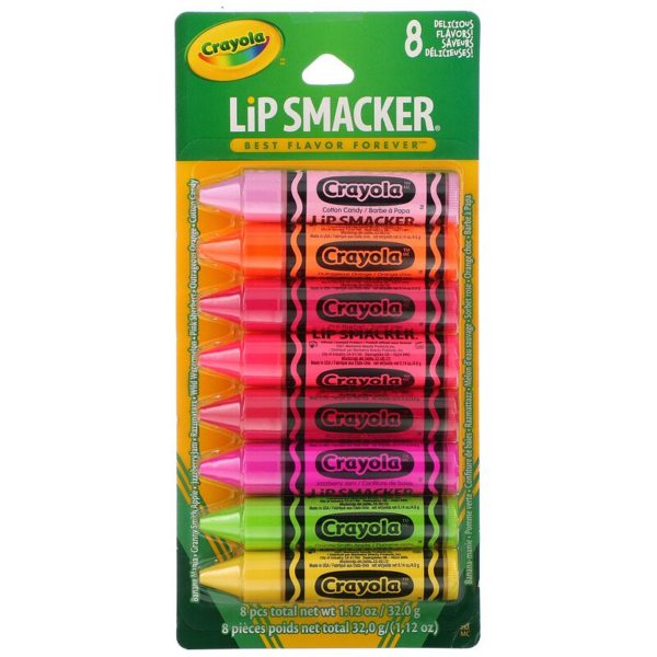 Crayola، مرطب شفاه، مجموعة الحفلات، 8 قطع، 0.14 أونصة (4.0 جم) لكل قطعة Lip Smacker من متجر روزا في فلسطين