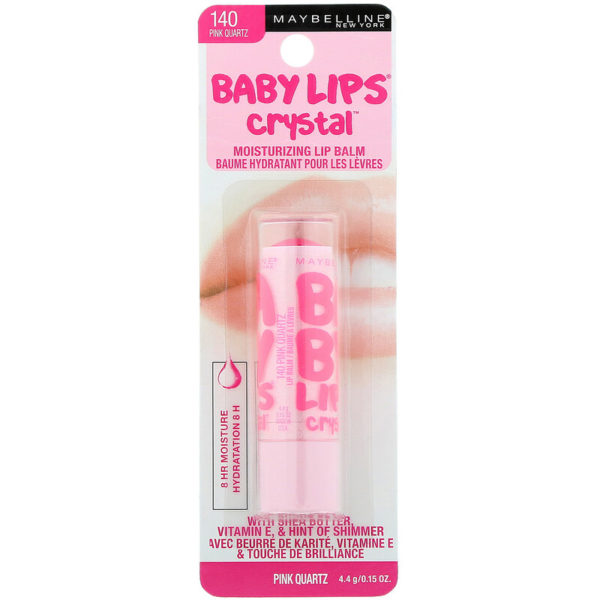 Baby Lips Crystal، مرطب الشفاه المرطب ، كوارتز وردي 140 ، 0.15 أوقية (4.4 جم) ،مايبيلين، من متجر روزا في فلسطين
